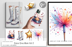 Disco Diva Mom Digital Paper Product Image 1