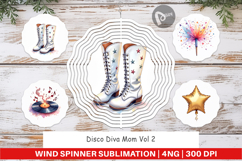 Disco Diva Mom Wind Spinner Product Image 1