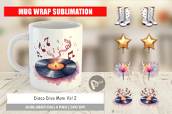 Disco Diva Mom Mug Wrap Product Image 1