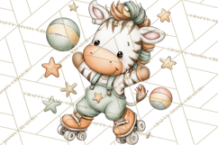 Disco Party Animals Clipart Retro Funky PNG Product Image 3