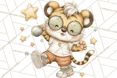 Disco Party Animals Clipart Retro Funky PNG Product Image 2