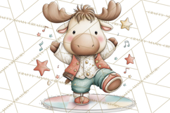 Disco Party Animals Clipart Retro Funky PNG Product Image 4