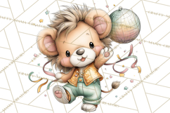 Disco Party Animals Clipart Retro Funky PNG Product Image 5