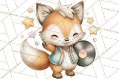 Disco Party Animals Clipart Retro Funky PNG Product Image 4