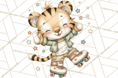 Disco Party Animals Clipart Retro Funky PNG Product Image 5