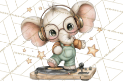 Disco Party Animals Clipart Retro Funky PNG Product Image 3