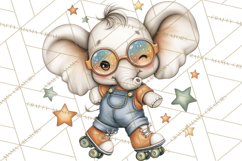 Disco Party Animals Clipart Retro Funky PNG Product Image 5