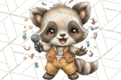Disco Party Animals Clipart Retro Funky PNG Product Image 2