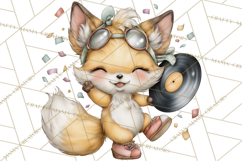 Disco Party Animals Clipart Retro Funky PNG Product Image 5