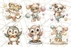 Disco Party Animals Clipart Retro Funky PNG Product Image 2