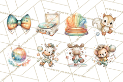 Disco Party Animals Clipart Retro Funky PNG Product Image 4