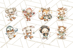 Disco Party Animals Clipart Retro Funky PNG Product Image 5
