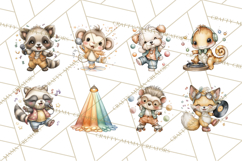 Disco Party Animals Clipart Retro Funky PNG Product Image 8