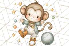 Disco Party Animals Clipart Retro Funky PNG Product Image 4