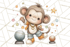 Disco Party Animals Clipart Retro Funky PNG Product Image 5