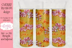 Yellow floral template for 20oz tumbler sublimation Product Image 2