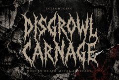 Disgrowl Carnage Brutal Death Metal Font Product Image 1