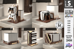 Game Controller Stands Laser Cut Bundle | Disc Holders | CNC Product Image 1