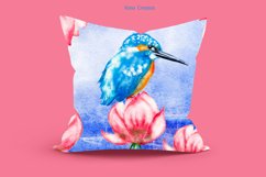 Watercolor Kingfisher Birds Clip Art Collection Product Image 4