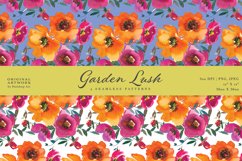 Watercolor Floral Seamless Pattern Set Product Image 3