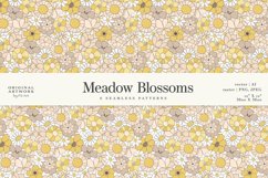 Meadow Blossoms, Digital Paper Pack, Repeat Patterns Product Image 4