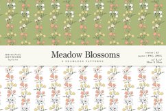 Meadow Blossoms, Digital Paper Pack, Repeat Patterns Product Image 5