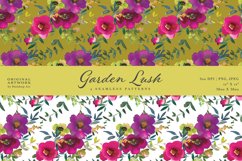 Watercolor Floral Seamless Pattern Set Product Image 4