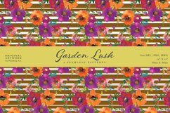 Watercolor Floral Seamless Pattern Set Product Image 6