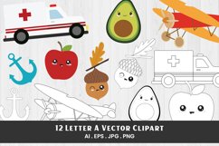 Letter A Vector Clipart | 12 Variations Product Image 1