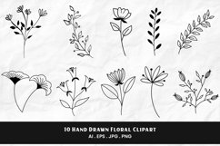 Hand Drawn Floral Clipart | 10 Variations Product Image 1