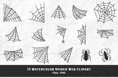 Watercolor Spider Web Clipart | 15 Variations Product Image 1