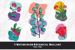 Watercolor Botanical Wall art | 5 Variations Product Image 1