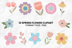 Spring Flower Clipart | 12 variations Product Image 1