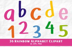 Rainbow Alphabet Clipart | 36 Variations Product Image 1