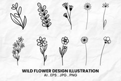 Wild Flower Design Illustration | 10 variations Product Image 1