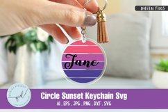 6 Circle Sunset Keychain SVG Product Image 2