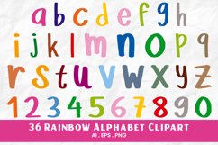 Rainbow Alphabet Clipart | 36 Variations Product Image 2