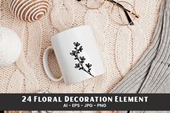 Floral Decoration Element Clipart | 24 Variations Product Image 2