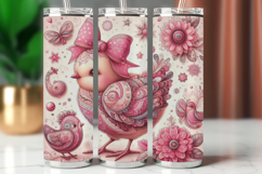 Tumbler Wrap 20 oz - floral chicken Product Image 1