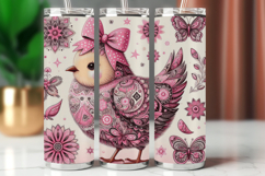 Tumbler Wrap 20 oz - floral chicken Product Image 1