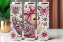 Tumbler Wrap 20 oz - floral chicken Product Image 1