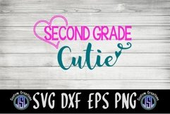 Second Grade Cutie | SVG DXF EPS PNG | School SVG File Product Image 2