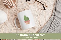 Boho Succulent Clipart | 10 Variations Product Image 3