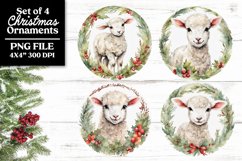 Baby Farm Animals PNG Christmas Ornaments or Coasters Product Image 18