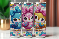 Tumbler Wrap 20 oz - colorful chickens Product Image 1