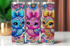 Tumbler Wrap 20 oz - colorful chickens Product Image 1