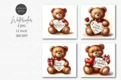 Valentines day, Teddy bear, JPG Product Image 1