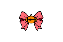 Football Bow Earrings Laser Cut Sports Coquettes Bow Earring Product Image 2