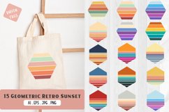 Geometric Retro Sunset | 15 Variations Product Image 1