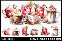 Christmas Coffee Latte Sublimation Designs | Set 1 Product Image 1